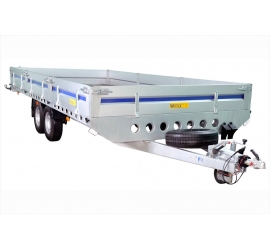 Przyczepa ciężka Wiola W26L40 2,7T ze stelażem i plandeką (firana dwustronna)