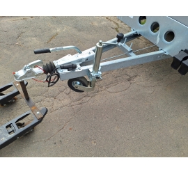 Przyczepa ciężka Wiola W26L40 2,7T ze stelażem i plandeką (firana dwustronna)