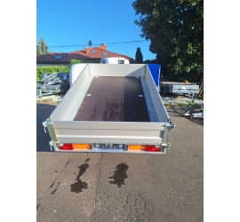 Przyczepka NIEWIADÓW Kiper 3018A3 EP z burtami aluminiowymi i najazdami stalowymi