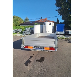 Przyczepka NIEWIADÓW Kiper 3018A3 EP z burtami aluminiowymi i najazdami stalowymi