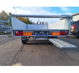 Przyczepka NIEWIADÓW Kiper 3018A3 EP z burtami aluminiowymi i najazdami stalowymi