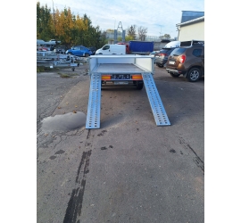 Przyczepka NIEWIADÓW Kiper 3018A3 EP z burtami aluminiowymi i najazdami stalowymi