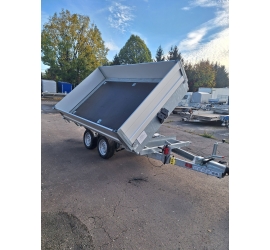 Przyczepka NIEWIADÓW Kiper 3018A3 EP z burtami aluminiowymi i najazdami stalowymi