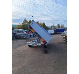 Przyczepka NIEWIADÓW Kiper 3018A3 EP z burtami aluminiowymi i najazdami stalowymi