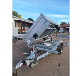 Przyczepka NIEWIADÓW Kiper 3018A3 EP z burtami aluminiowymi i najazdami stalowymi